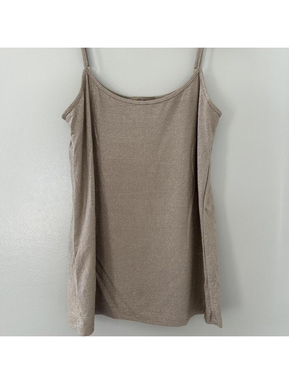 Gold metallic tank top